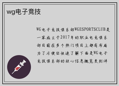 wg电子竞技
